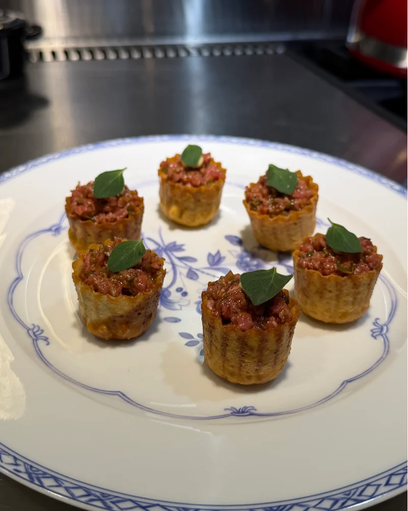 Fine dining savory tartlets