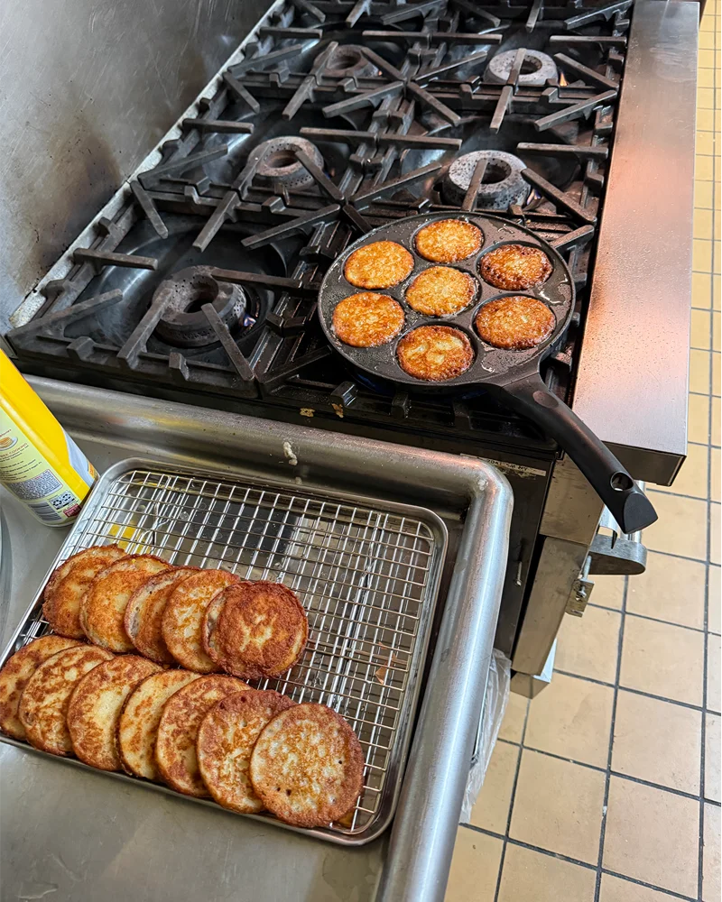 Crisp traditional potato flatbreads